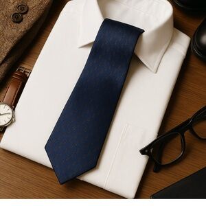 BARCELINO HANDMADE ITALIAN BLUE, GRAY, & BLACK BLOCK SILK TIE ELEGANCE REDEFINED